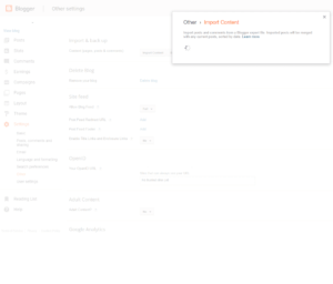 Blogger Import Get Stuck Trying to Import WordPress Content